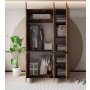 HANAH HOME Ormar Floransa 135 Walnut Anthracite - slika 4
