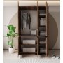 HANAH HOME Ormar Floransa 135 Walnut Anthracite v2 - slika 4