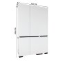 HANAH HOME Ormar Floransa 135 White Anthracite v3 - slika 5