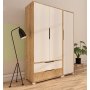 HANAH HOME Ormar Flora 137 Safir hrast Bela boja - slika 3