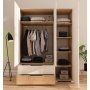 HANAH HOME Ormar Flora 137 Safir hrast Bela boja - slika 4