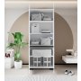HANAH HOME Ormar Floransa 90 White Anthracite - slika 3