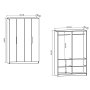 HANAH HOME Ormar Monza 120 White - slika 5