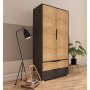 HANAH HOME Ormar Flora 90 Anthracite Safir hrast - slika 2