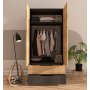 HANAH HOME Ormar Flora 90 Anthracite Safir hrast - slika 3