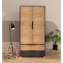 HANAH HOME Ormar Flora 90 Anthracite Safir hrast - slika 1