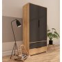 HANAH HOME Ormar Flora 90 Safir hrast Anthracite - slika 2