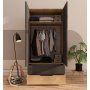 HANAH HOME Ormar Flora 90 Safir hrast Anthracite - slika 3