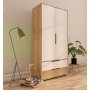 HANAH HOME Ormar Flora 90 Safir hrast Bela - slika 1