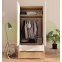 HANAH HOME Ormar Flora 90 Safir hrast Bela - slika 3