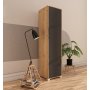 HANAH HOME Ormar Flora 47 Safir hrast Antracit - slika 1