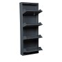 HANAH HOME Ormar za cipele Garda 4 Anthracite - slika 3