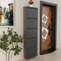 HANAH HOME Ormar za cipele Locking 5 Piece Metal Anthracite - slika 1