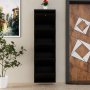 HANAH HOME Ormar za cipele Locking 5 Piece Metal Black - slika 3