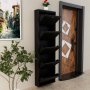 HANAH HOME Ormar za cipele Locking 5 Piece Metal Black - slika 4