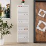 HANAH HOME Ormar za cipele Locking 5 Piece Metal White - slika 1
