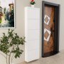 HANAH HOME Ormar za cipele Locking 5 Piece Metal White - slika 2