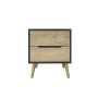 HANAH HOME Noćni ormarić Flora Antracit Safir hrast - slika 4