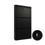 HANAH HOME Ormar za cipele Primo 3 Black - slika 1
