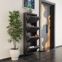 HANAH HOME Ormar za cipele Locking 4 Piece Metal Anthracite - slika 1