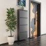HANAH HOME Ormar za cipele Locking 4 Piece Metal Anthracite - slika 2