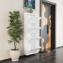 HANAH HOME Ormar za cipele Locking 4 Piece Metal White - slika 5