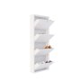 HANAH HOME Ormar za cipele Locking 4 Piece Metal White - slika 1