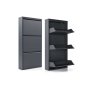 HANAH HOME Ormar za cipele Torino 3 Anthracite - slika 2