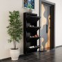 HANAH HOME Ormar za cipele 4 Piece Metal Black - slika 4
