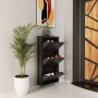 HANAH HOME Ormar za cipele Locking 3 Piece Metal Anthracite - slika 4