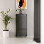 HANAH HOME Ormar za cipele Locking 3 Piece Metal Anthracite - slika 2