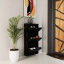HANAH HOME Ormar za cipele Locking 3 Piece Metal Black - slika 4