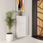 HANAH HOME Ormar za cipele Locking 3 Piece Metal White - slika 3