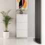 HANAH HOME Ormar za cipele Locking 3 Piece Metal White - slika 2