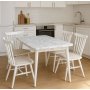 HANAH HOME Produžni set trpezarijskih stolova i stolica (5 komada) Lidya White - slika 2