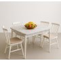 HANAH HOME Produžni set trpezarijskih stolova i stolica (5 komada) Lidya White - slika 4