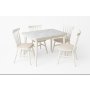 HANAH HOME Produžni set trpezarijskih stolova i stolica (5 komada) Lidya White - slika 5