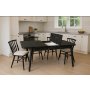 HANAH HOME Produžni set trpezarijskih stolova i stolica (5 komada) Lotus Black - slika 1