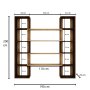 HANAH HOME Polica za knjige CPT6013 200 - slika 5