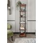 HANAH HOME Polica za knjige Bookcase 6 Tiers Square Walnut - slika 2