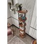 HANAH HOME Polica za knjige Bookcase 6 Layer Round Walnut - slika 3