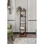 HANAH HOME Polica za knjige Bookcase 5 Tiers Square Walnut - slika 2