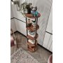HANAH HOME Polica za knjige Bookcase 5 Layer Round Walnut - slika 1