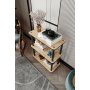 HANAH HOME Polica za knjige Bookcase 3 Tiers Rect Hrast - slika 3
