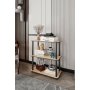 HANAH HOME Polica za knjige Bookcase 3 Tiers Rect Hrast - slika 1