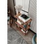 HANAH HOME Polica za knjige Bookcase 3 Tiers Rect Walnut - slika 1