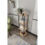 HANAH HOME Polica za knjige Bookcase 4 Story Square Hrast - slika 1