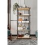 HANAH HOME Polica za knjige Bookcase 5 Rect Hrast - slika 3