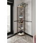 HANAH HOME Polica za knjige Bookcase 6 Corner Hrast - slika 2