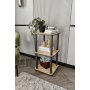 HANAH HOME Polica za knjige Bookcase 3 Tiers Square Hrast - slika 2